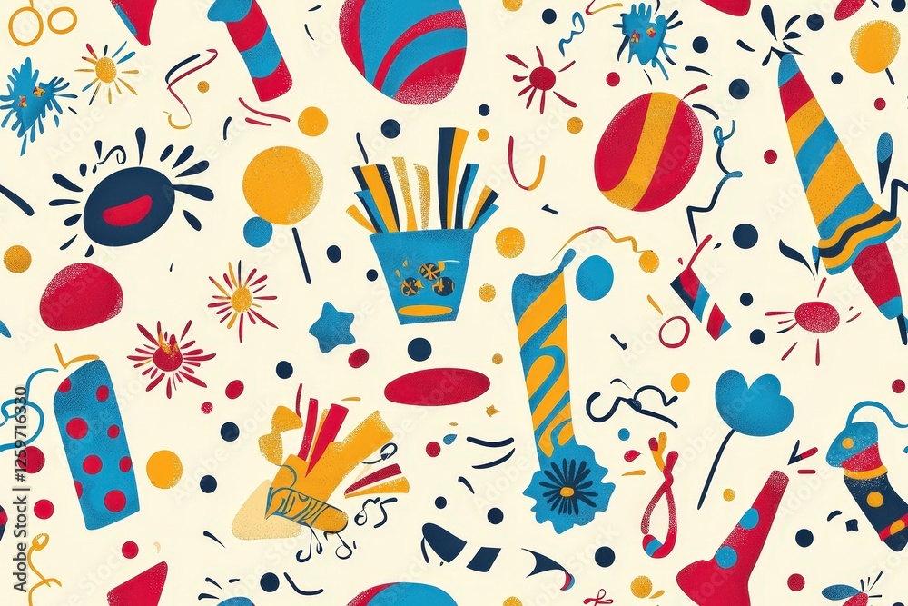 Cartoon celebration abstract background texture pattern seamless Cartoon celebration abstract background texture pattern seamless