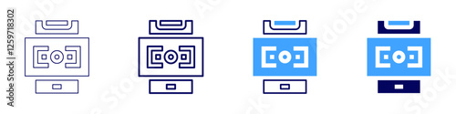 Automated payment processing tools icon in 4 different styles. Thin Line, Line, Bold Line, Duotone. Duotone style. Editable stroke