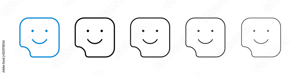 Sticker icons in five different stroke sizes Sticker icons in five different stroke sizes