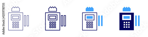 Contactless payment services icon in 4 different styles. Thin Line, Line, Bold Line, Duotone. Duotone style. Editable stroke