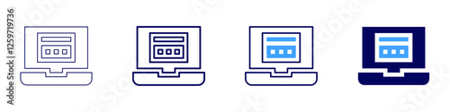 Invoice payment system icon in 4 different styles. Thin Line, Line, Bold Line, Duotone. Duotone style. Editable stroke