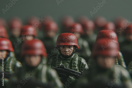 Wallpaper Mural Army Infantry Soldiers in Chaos with Straight Faces in Close-Up Torontodigital.ca