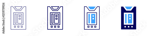 Mobile payment processing icon in 4 different styles. Thin Line, Line, Bold Line, Duotone. Duotone style. Editable stroke