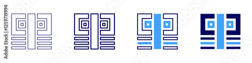 Mobile payment transaction icon in 4 different styles. Thin Line, Line, Bold Line, Duotone. Duotone style. Editable stroke