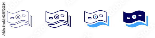 Online payment service icon in 4 different styles. Thin Line, Line, Bold Line, Duotone. Duotone style. Editable stroke