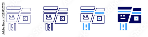 Payment authorization tools icon in 4 different styles. Thin Line, Line, Bold Line, Duotone. Duotone style. Editable stroke