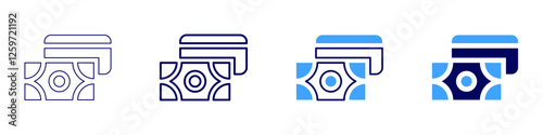 Payment confirmation email icon in 4 different styles. Thin Line, Line, Bold Line, Duotone. Duotone style. Editable stroke