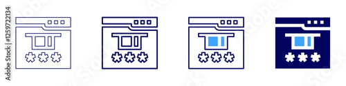 Payment gateway fees icon in 4 different styles. Thin Line, Line, Bold Line, Duotone. Duotone style. Editable stroke