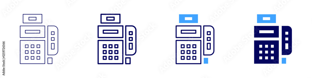 Payment processing solutions icon in 4 different styles. Thin Line, Line, Bold Line, Duotone. Duotone style. Editable stroke Payment processing solutions icon in 4 different styles. Thin Line, Line, Bold Line, Duotone. Duotone style. Editable stroke