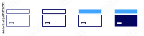 Payment reconciliation software icon in 4 different styles. Thin Line, Line, Bold Line, Duotone. Duotone style. Editable stroke