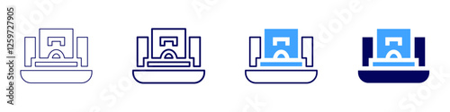 Payment transaction fees icon in 4 different styles. Thin Line, Line, Bold Line, Duotone. Duotone style. Editable stroke