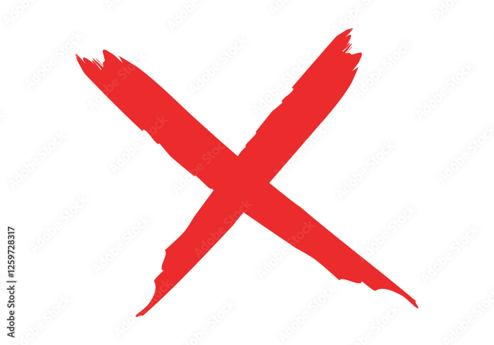 Aspa o equis de tachado o negar rojo Aspa o equis de tachado o negar rojo
