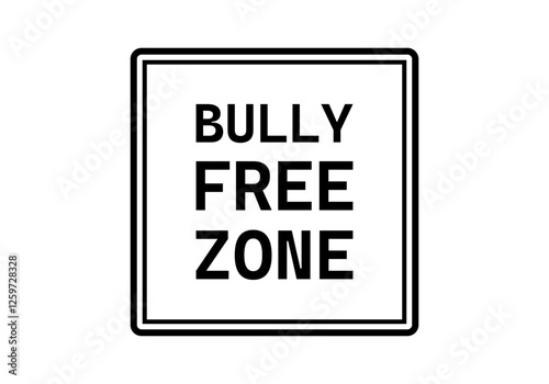 Icono negro de zona libre de bullying 