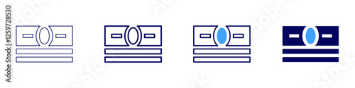 Recurring payment system icon in 4 different styles. Thin Line, Line, Bold Line, Duotone. Duotone style. Editable stroke