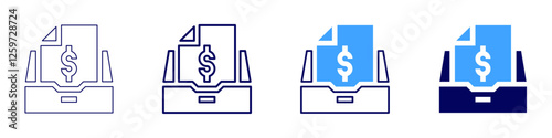 Secure payment gateway icon in 4 different styles. Thin Line, Line, Bold Line, Duotone. Duotone style. Editable stroke