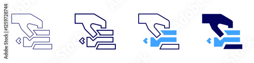 Secure payment gateways icon in 4 different styles. Thin Line, Line, Bold Line, Duotone. Duotone style. Editable stroke