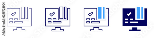 XXX icon in 4 different styles. Thin Line, Line, Bold Line, Duotone. Duotone style. Editable stroke