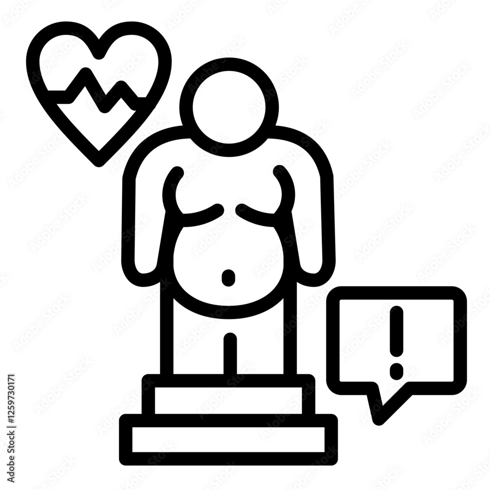 Obraz premium Obesity Icon