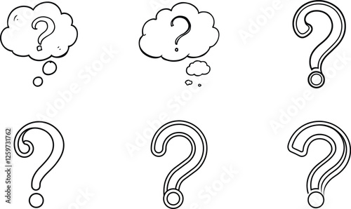 Question Marks Variations of Inquiry, Doubt, and Uncertainty Symbols