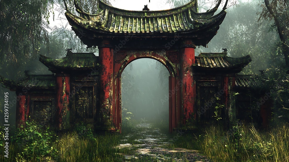 Obraz premium japanese garden gate