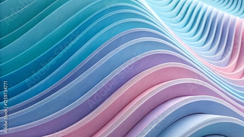 Stylish and modern minimalist seamless white wave texture pattern background with monochromatic color scheme. Abstract White Wave Forms background photo