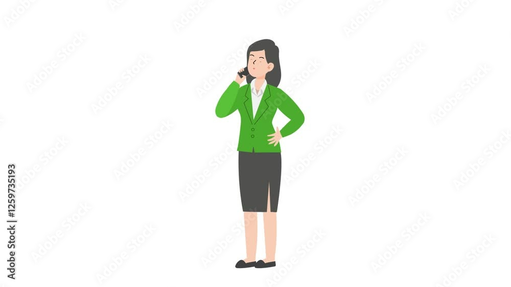 Woman is standing and giving a lecture cartoon animation
Woman is standing and giving a lecture cartoon animation