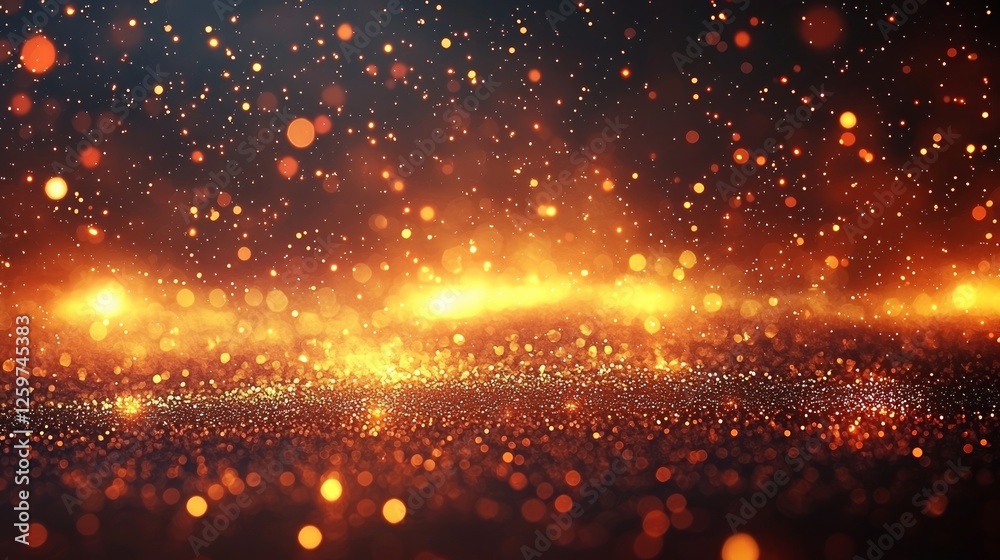 Obraz premium Sparkling gold glitter bokeh background