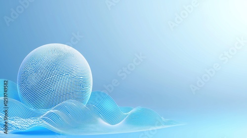globe minimalist abstract wave line Globe created with clean wave like lines in a minimalist style, illustrating dynamic global motion.