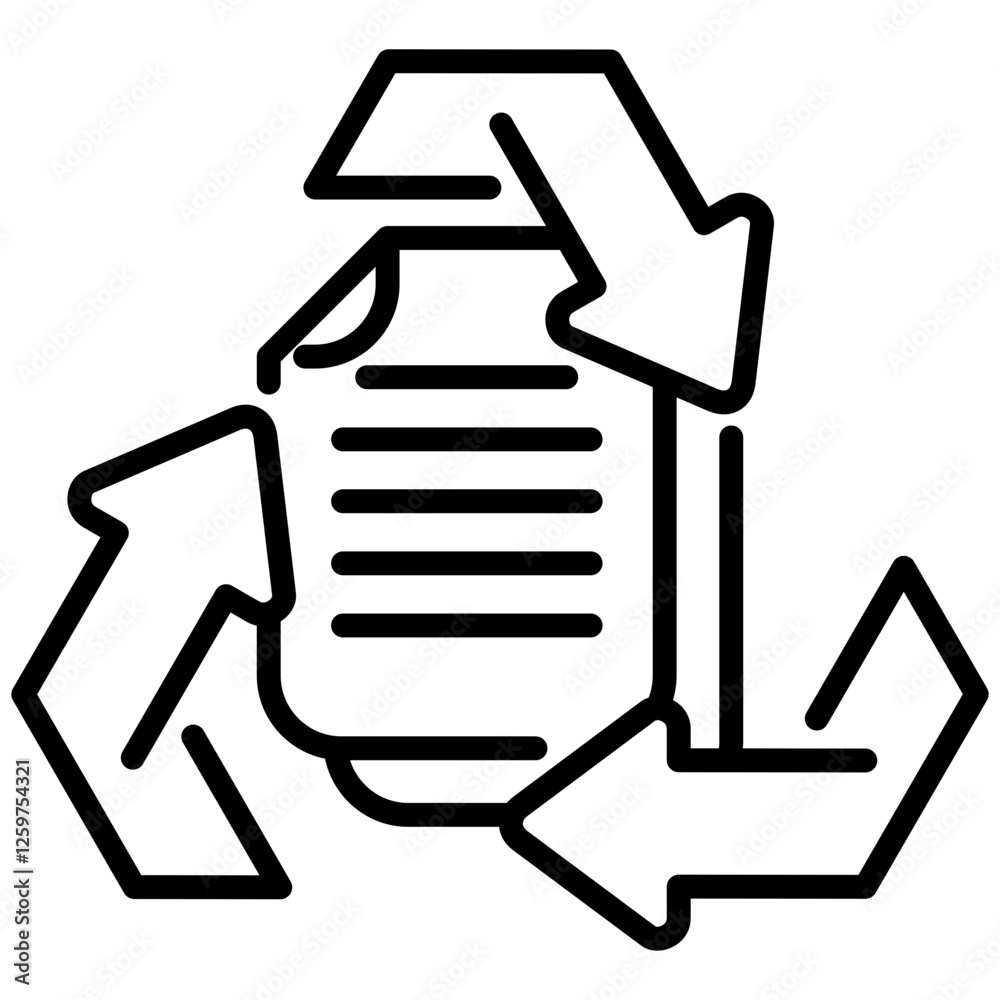 Paper Recycling Icon Paper Recycling Icon