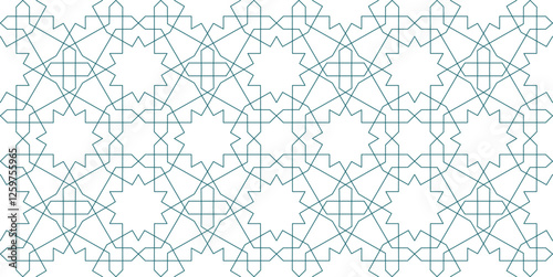Seamless Islamic Geometric Pattern Traditional, Elegant, and Intricate Design for Backgrounds, Textiles, and Digital Art