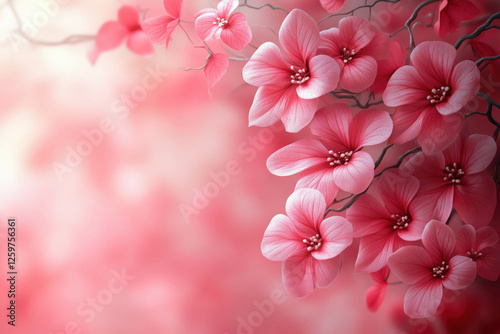 Abstract Pink Floral Backgr...