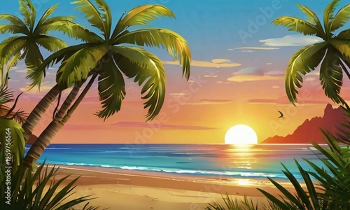 palm tree on the beach