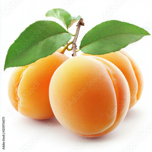 Apricot Isolated On White