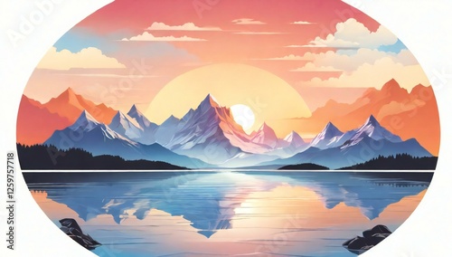 sunrise over the lake