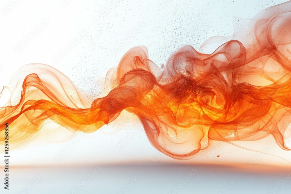 Obraz premium Fire on White Background