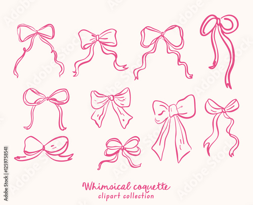 Whimsical bow coquette