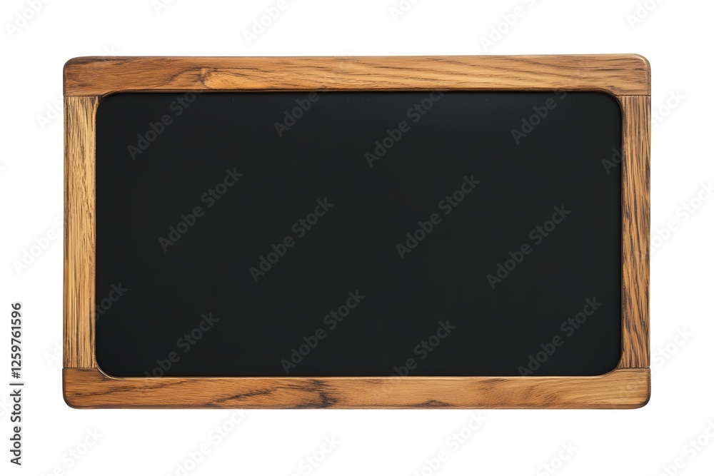 Wooden Frame Chalkboard: Blank Slate for Notes Wooden Frame Chalkboard: Blank Slate for Notes