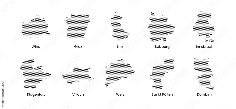Fototapeta premium Austria city map