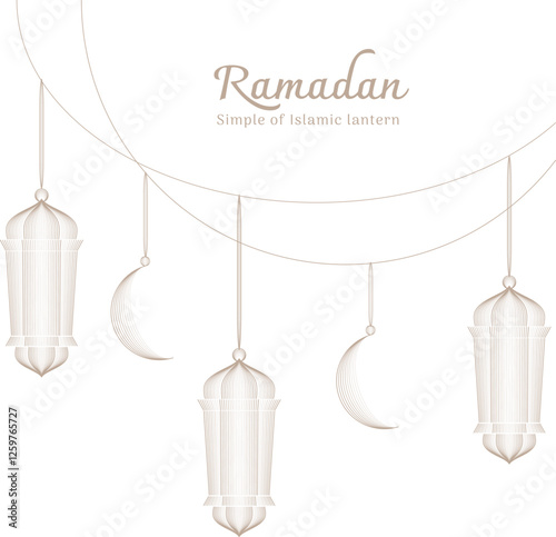 Ramadan Simple of Islamic lantern
