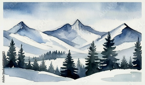 winter mountain landscape