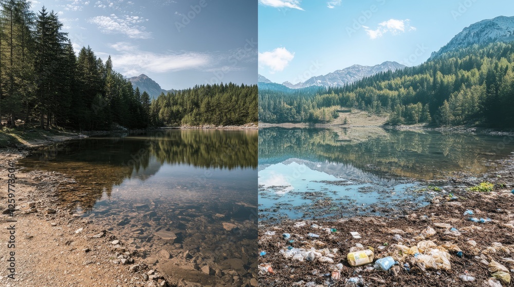 Lake Pollution: Before and After Comparison Lake Pollution: Before and After Comparison