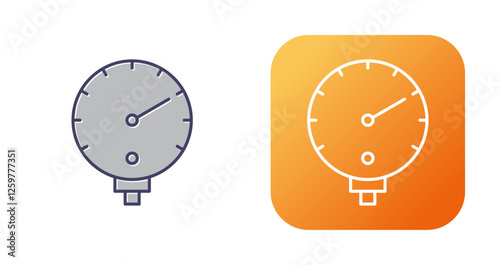 Pressure Gauge Vector Icon