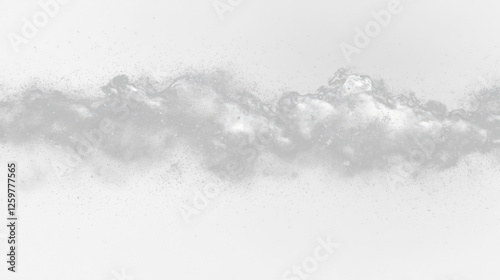 white powder explosion on black background