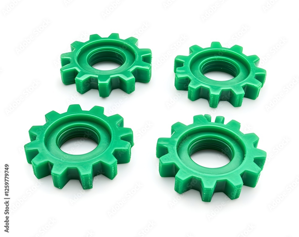 Green Gears Isolated on White Background (2) Green Gears Isolated on White Background (2)
