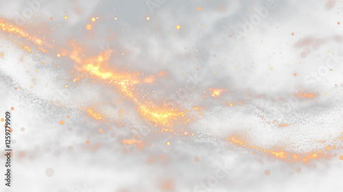 a black and orange background with a lot of small stars