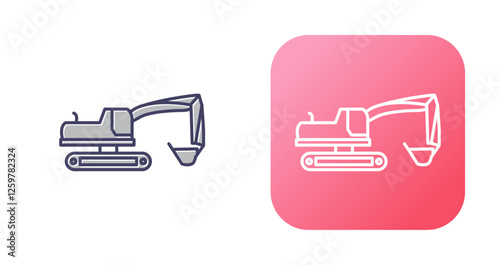 Excavator Vector Icon