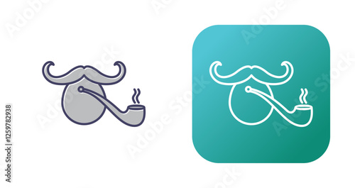 Pirate with Smoking Pipe Vector Icon