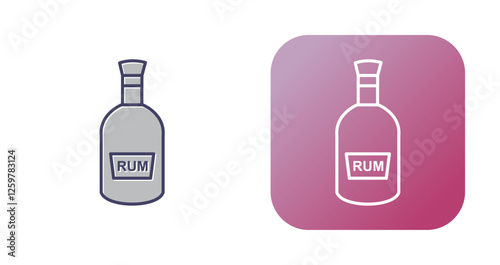 Bottle of Rum Vector Icon