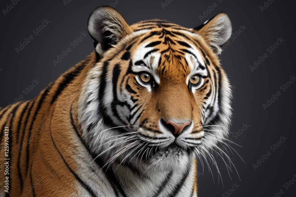 Fototapeta premium there is a tiger that is looking at the camera