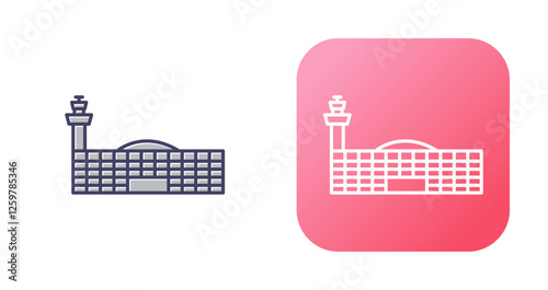 Airport Building Vector Icon
